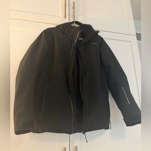 Men's Black ski jacket wedze piste 500 size M